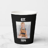 10パーソナライズされた日20日30日40日50日60誕生日 紙コップ (正面)