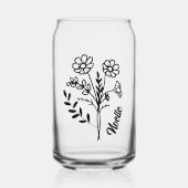 10パーソナライズされた月誕生月フラワーコスモス ガラス缶 (正面)