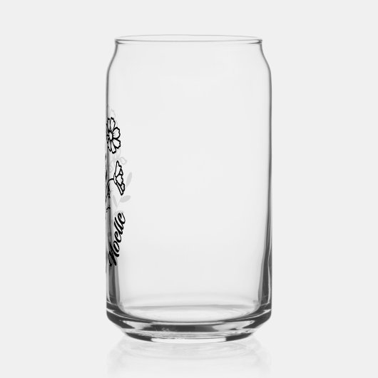 10パーソナライズされた月誕生月フラワーコスモス ガラス缶 (左)