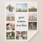 10パーソナライズされた枚のコラージュ シェルパブランケット (正面)