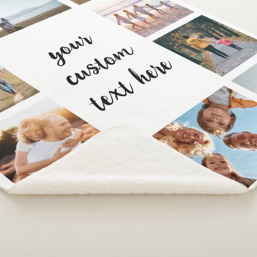 10パーソナライズされた枚のコラージュ シェルパブランケット (3/4)