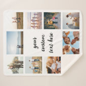 10パーソナライズされた枚のコラージュ シェルパブランケット (正面(横))