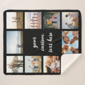 10パーソナライズされた枚のコラージュ シェルパブランケット (正面(横))