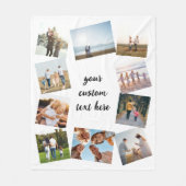 10パーソナライズされた枚のコラージュ フリースブランケット (正面)