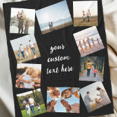 10パーソナライズされた枚のコラージュ フリースブランケット