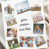 10パーソナライズされた枚のコラージュ フリースブランケット