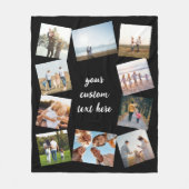 10パーソナライズされた枚のコラージュ フリースブランケット (正面)