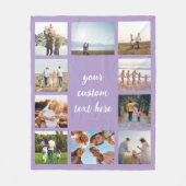 10パーソナライズされた枚のコラージュ フリースブランケット (正面)