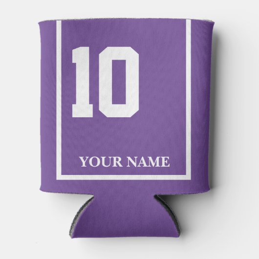 10パープル(ホワイトホース付きサドルブランケットカスタム) 缶クーラー (正面)