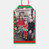 10ビッグクリスマスホリデーの写真と名前セット ギフトタグ (正面)