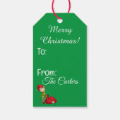 10ビッグクリスマスホリデーの写真と名前セット ギフトタグ (裏面)