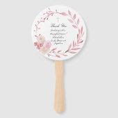 10ピンクウォーターカラーフレームのセット洗礼 ハンドファン (裏面)