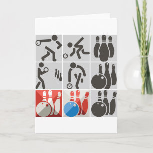 10ピンボーリングアイコンSport Greeting Card カード