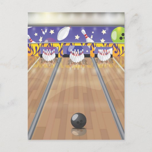 10ピン+ボウリング場 ポストカード (正面)