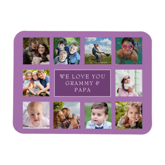 10ファミリーフォトコラージュカスタムマグネット マグネット (横)