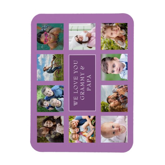 10ファミリーフォトコラージュカスタムマグネット マグネット (縦)