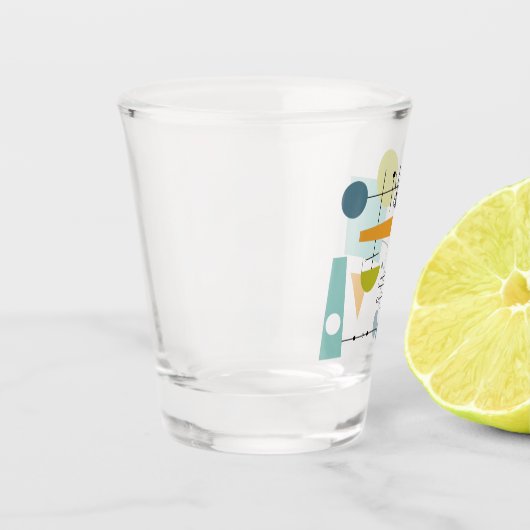 10ファンキー世紀中頃までの幾何学的フローチャート ショットグラス (左)