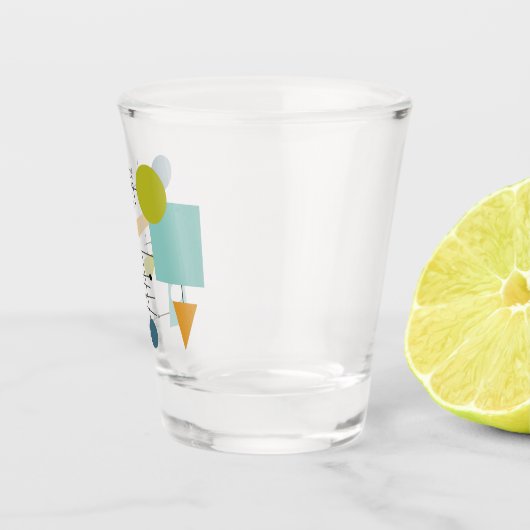 10ファンキー世紀中頃までの幾何学的フローチャート ショットグラス (右)