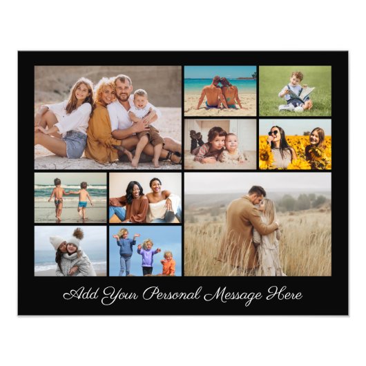 10フォトコラージュあいさつ文の写真の拡大 フォトプリント            (正面)