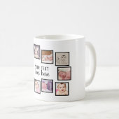 10フォトコラージュとパーソナライズされた文字白 コーヒーマグカップ (正面右)