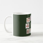 10フォトコラージュとパーソナライズされた文字緑 コーヒーマグカップ (左)