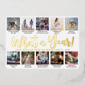 10フォトコラージュなんて年だ!書モダン道 箔シーズンカード (正面)