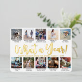 10フォトコラージュなんて年だ！書モダン道 箔シーズンカード (立ち正面)