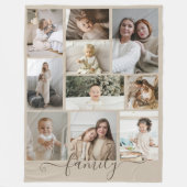 10フォトコラージュの友だちパーソナライズされたテンプレート フリースブランケット (正面)