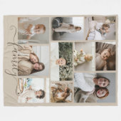 10フォトコラージュの友だちパーソナライズされたテンプレート フリースブランケット (正面(横))