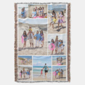 10フォトコラージュパーソナライズされた スローブランケット (正面縦)