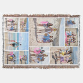 10フォトコラージュパーソナライズされた スローブランケット (正面)