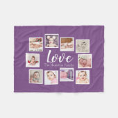 10フォトコラージュパーソナライズされた フリースブランケット (正面(横))