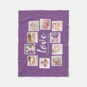 10フォトコラージュパーソナライズされた フリースブランケット (正面)
