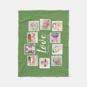 10フォトコラージュパーソナライズされた フリースブランケット (正面)