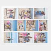 10フォトコラージュパーソナライズされた フリースブランケット (正面(横))