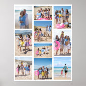 10フォトコラージュパーソナライズされた ポスター (正面)