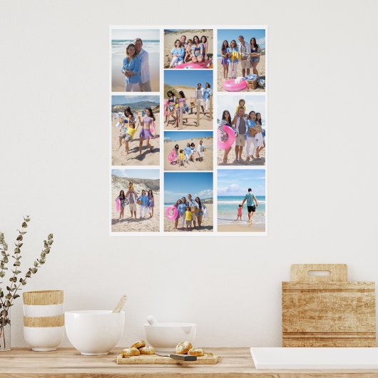 10フォトコラージュパーソナライズされた ポスター (キッチン)