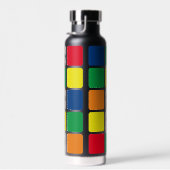 10フォトコラージュモダンキューブ赤青緑イエロー ウォーターボトル (右面)