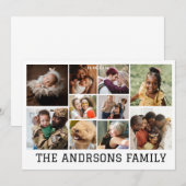 10フォトコラージュ家族のホリデーカード |招待状 招待状 (正面/裏面)