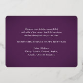 10フォトコラージュ紫なんて年だ！トレンディースクリプト 箔シーズンカード (裏面)