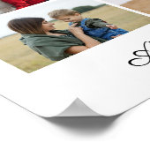 10フォトコラージュ自分の挨拶を追加 ポスター (角)