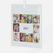 10フォトコラージュ通年レビュー・クリスマス ガラスオーナメント (正面左)