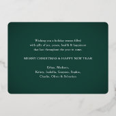 10フォトコラージュ&キャプショングリーンなんと1年！ 箔シーズンカード (裏面)