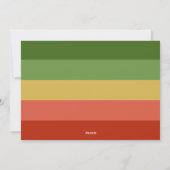 10フォトコラージュ – メリークリスマスレトロストライプ シーズンカード (裏面)