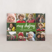 10フォトコラージュ – メリークリスマスレトロストライプ シーズンカード