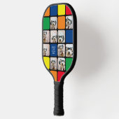 10フォトコラージュ – Speed Cubeプライマリカラー ピックルボールラケット (左)