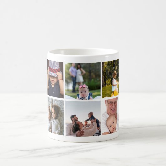 10フォトコラージュDIYおもしろい パーソナライズされた コーヒーマグカップ (中央)