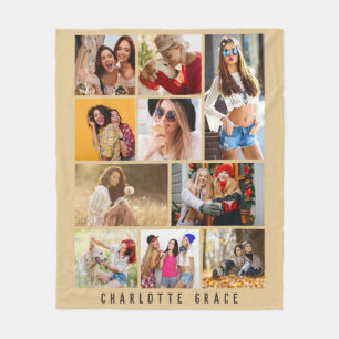 10フォトシンプルモダンウミニマルンスタイリッシュ名 フリースブランケット