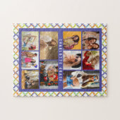 10フォトトレンディーモダンカラフルジオメトリック名 ジグソーパズル (横)