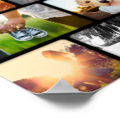 10フォトポスターコラージュテンプレートブラックフレーム ポスター (角)